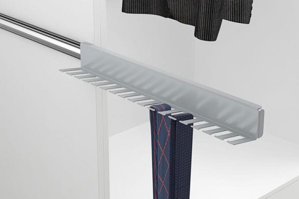 uittrekbare stropdas- en riemhouders - zilvergrijs - rechts | HOMEWORQ