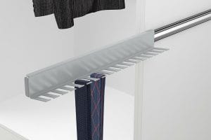 uittrekbare stropdas- en riemhouders - zilvergrijs - links | HOMEWORQ