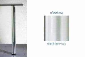 ronde tafelpoten - set van 4 - aluminium | HOMEWORQ