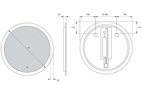 serie roundq - led spiegel - Ø700mm | HOMEWORQ