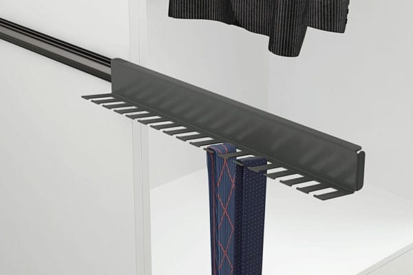 uittrekbare stropdas- en riemhouders - antraciet - rechts | HOMEWORQ