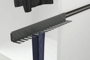 uittrekbare stropdas- en riemhouders - antraciet - links | HOMEWORQ