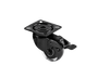 zwarte zwenkwielen - polyurethaan wiel - met totaalstop - 70mm | HOMEWORQ