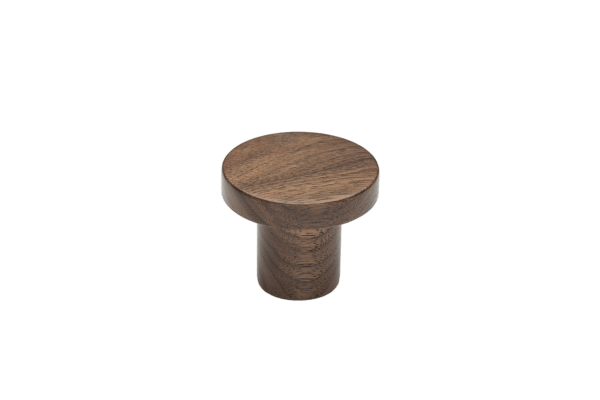 houten knop stockholm - walnoot - 48mm
